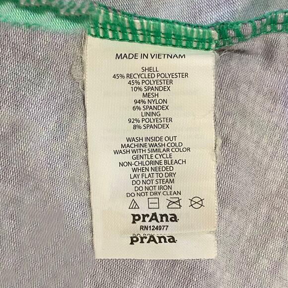 Prana Quinn Racerback Dress in Cool Green Ibiza Print, Small - Picture 9 of 10